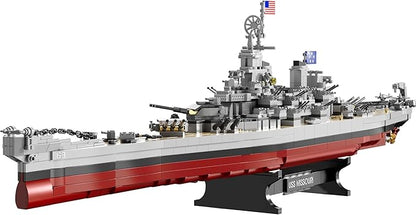 SEMKY Military Series USS Missouri BB-63 MOC Building Blocks and Engineering Toy（2228 Pieces）WW2 Warship for Kid and Military Fan