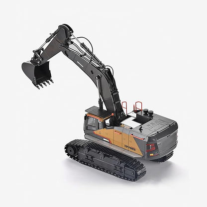 20.4 Inch 22 Channels Remote Control Excavator Truck 1/14 Scale Metal Shovel Independent Arms RC Digging Machine Metal Alloy Construction Vehicles Toy for 14y+ Beginners