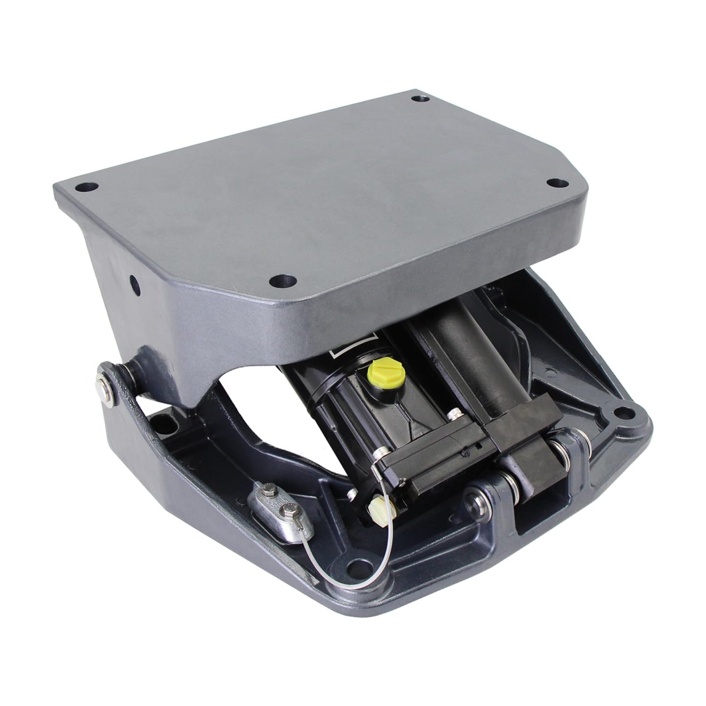 Winibo Outboard Power Tilt and Trim Unit, Electric Hydraulic Suspension, Motor Lift Jack Plate for Outboard Motor Up to 90HP (Gray)