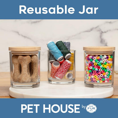One Fur All Pet Candle 9 OZ Plant-Based Spring Candle with a 60 Hour Burn Time - BlackBerry Tea