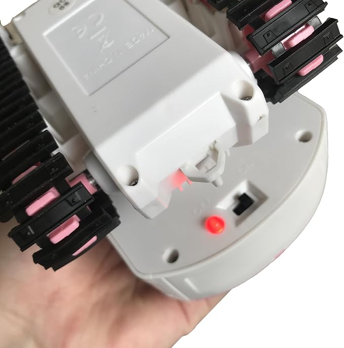 Pink RC Excavator 6 Channel 2.4Ghz RC Construction Vehicle1:24 Scale Pink Excavator Toy with 360° Rotation Light Sound and DIY Stickers Birthday Gift for Teens Adults (1 Battery)