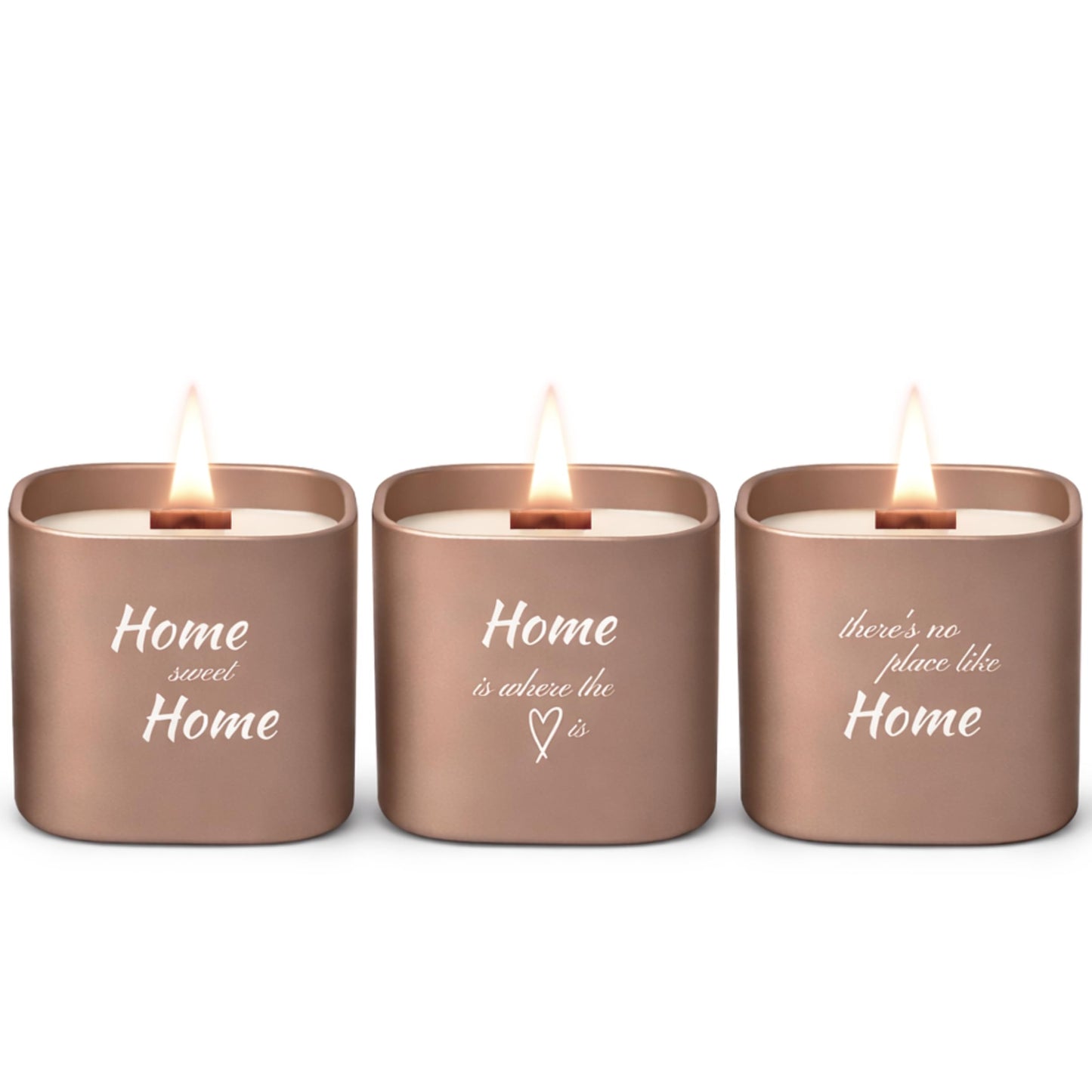 Set of 3 Premium Scented Soy Candles Gift Set | Home Collection – White Musk, Bamboo Forest & Peony Garden | Crackling Wood Wick | Luxurious Candles for Relaxation, Home Décor & Gifts | 9.8oz Each