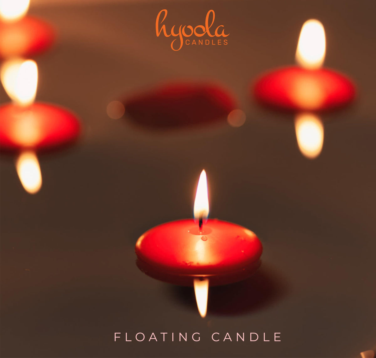 Hyoola Premium Red Floating Candles 3 Inch - 8 Hour - 12 Pack - European Made