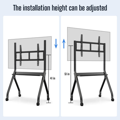 JASZDOT 55''-65'' Smart Board Stand, 4K UHD Interactive Touchscreen Whiteboard, Android 14 Wireless Smartboard for Classroom Home Office Studio