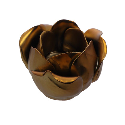 Li'Shay Gold Metal Tealight Votive Flower Candle Holder - Matte