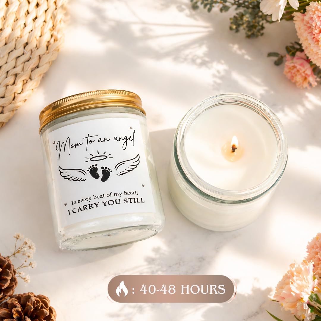 Miscarriage Gifts for Mothers, Mothers Day Gifts for Miscarriage Mom, Vanilla Memorial Soy Candle, Mothers Day Gift for Mom of Angel Baby, Loss of Baby Sympathy Gift from Family and Friends