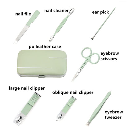 Manicure Set Nail Clipper Set Men Women Nail Clippers Toenail Fingernail Cutters Personal Care Tools Manicure Pedicure Tools with Travel Case Grooming Kit Present for Men Women Family Friends