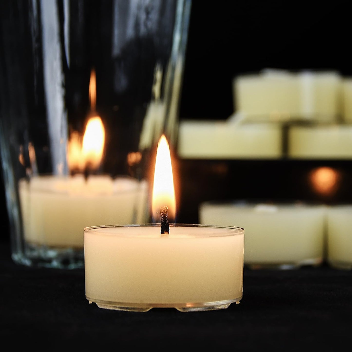 JONERAY 48 Packs Pure Beeswax Tealight Candles Bulk-4 Hour Long Burn Time, Unscented and Smokeless Candles for Home Deco,Wedding (Ivory)