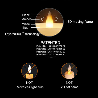 CozierGlow Flameless Pillar Candles Flickering with Remote Timer, Battery Operated LED Candles Up to 400 Hours, 3D Moving Flame Real Wax Candles, Set of 3, D3 x H4, 5", 6",Remote Included(Ivory)