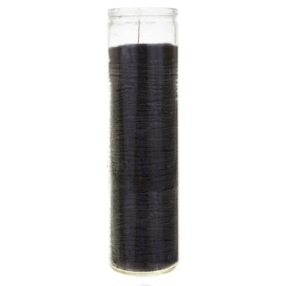 Mega Candles 6 pcs Unscented Black 7 Day Glass Container Devotional Prayer Candles, Premium Wax Candle 2 Inch x 8 Inch, Sanctuary, Vigils, Prayers, Blessings, Religious, Memorials, Remembrance
