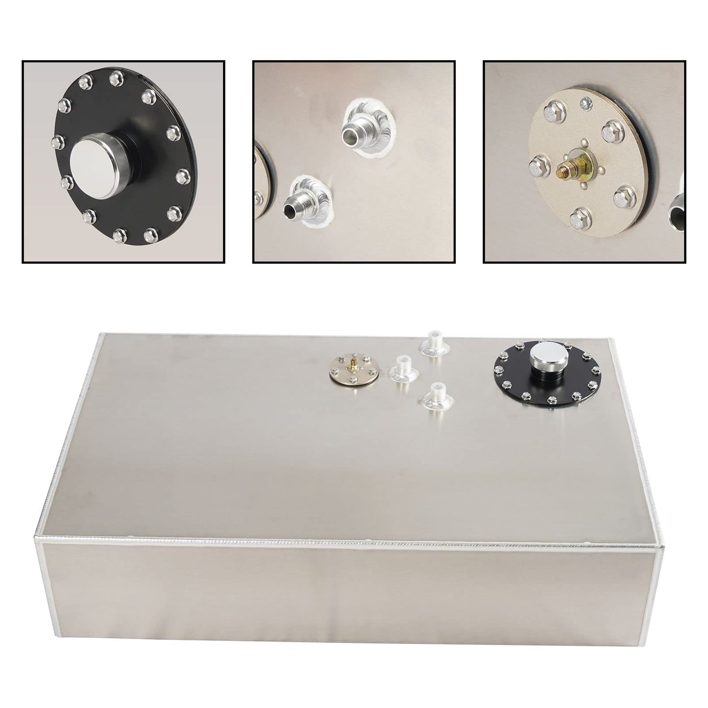 GSTP 17 Gallon Fuel Cell with Cap Level Sender Street Drift Aluminum Silver