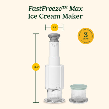 Cuisinart Ice Cream Maker – Cuisinart FastFreeze MAX 5-in-1 Ice Cream, Milkshakes, Slushies, Sorbets and Mix-Ins, Freeze Wand, Two Large 1-Pint Mixing Cups with Lids, Easy to Clean, ICE-FD50