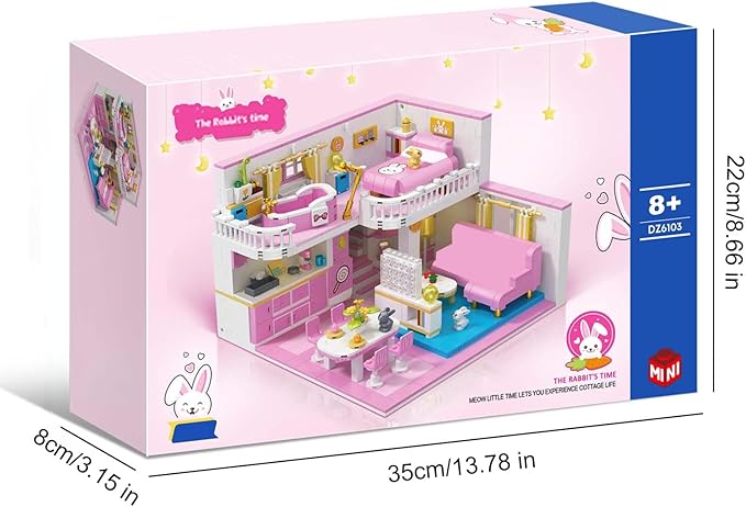 Friends House Building Block Set Pets Collection Small Brick Model Set Creative Mini Toy Building Sets Children’s Day Birthday for Teens Kids Boys Girls 8+ 1096 PCS