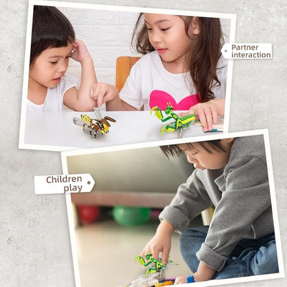Insect Collection Building Block Set for Kids 6+ Butterfly Mantis Wasps Unicon Beetle Display Models for Nature Décor 4 Packs Bug Building Toys Fun Gift for Adults Boys Girls Nature Lovers (727PCS)