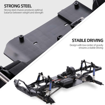 SHUAIGUO 313mm Wheelbase Chassis Frame for 1/10 AXIAL SCX10 II 90046 90047 RC Crawler Climbing Car DIY