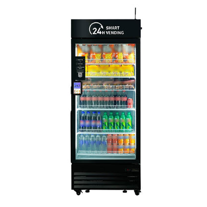 Vending Machine,Smart Refrigerated Vending Machine with Touch Card Reader (Black, Max)