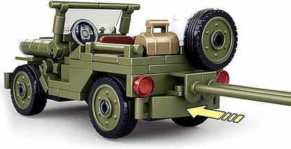 World War 2 Landing Craft Building Toys WW2 Military Vehicle Brick Set WWII Army Warship Boat Model Block with 4 Soldiers Figures (325 Pieces)