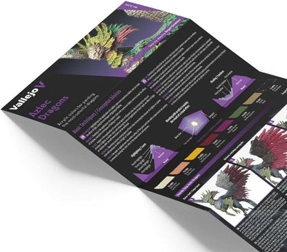 Vallejo - Aztec Dragons Acrylic Paint Set | Game Color | Fantasy Color Series Miniature Model Kit for a High Pigment Matte Finish | 8 Bottles x 18 ml. (0.60 fl.oz)