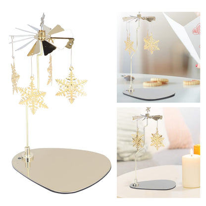 Rotating Candle Holder, Stainless Steel, Magnetic Design, Auto Rotation, for Home Decor, 7.1 Inch Height, European Style