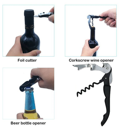Otstar Jar Opener Bottle Opener and Can opener for Weak Hands,Seniors with Arthritis, Elderly, Jar Lid Opener Gadgets with Rubber Jar Opener Gripper Pad and Corkscrew Opener
