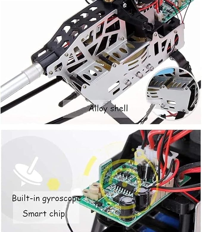 75cm Large 2.4G Remote Control Aircraft Anti-Fall Rc Helicopter Drone Model Outdoor Alloy RC Aircraft Easy to Learn Good Operation for Adult Kids Toy Xmas Gift(2 Batteries)