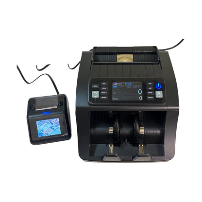 Money Counter Machine Mixed Denomination KzT0060 with Thermal Printer， Printer Integrates External Display and Bill Printing Through RJ-11 Plug Connection, Suitable for 58 mm Thermal Paper