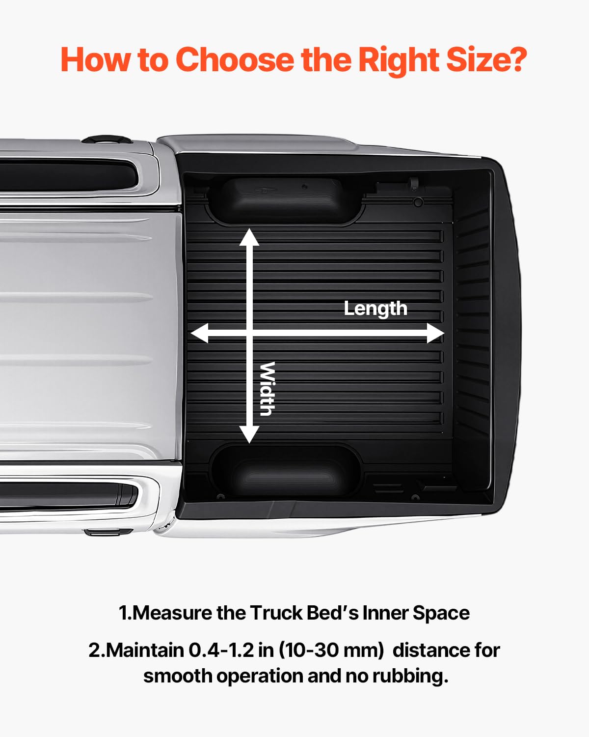 VEVOR Sliding Truck Bed Organizer, 63 x 47-Inch Heavy Duty Truck Bed Storage Drawer with 1000 lbs Capacity, Features 6 Movable Rings for Securing, 2-Postion Slide Out Tray for Pickup Trucks, Black