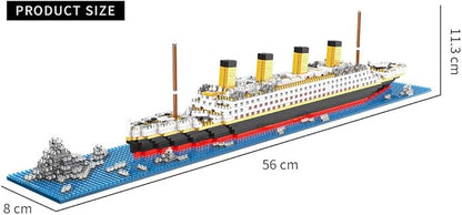 KLMEi Titanic Architecture Set Micro Building Blocks Model Kit for Adults Age of 14+ 1872 Pieces