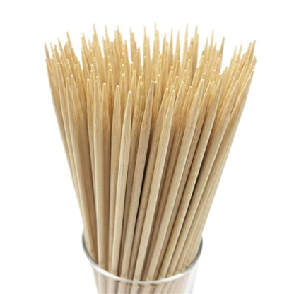 8" Natural Bamboo Skewers for BBQ，Appetiser，Fruit，Cocktail，Kabob，Chocolate Fountain，Grilling，Barbecue，Kitchen，Crafting and Party. Φ=4mm, More Size Choices 6"/10"/12"/14"/16"/17.5"/30"/36"(1000 PCS)