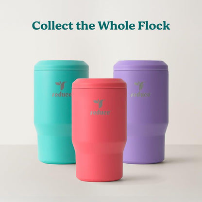 Reduce 4-in-1 Drink Cooler - Versatile Can & Bottle Holder with Vacuum Insulation - Keeps Drinks Cold Up to 4 Hours - Includes Bottle Opener - Fits Cupholders & Dishwasher Safe - 14oz - Daiquiri