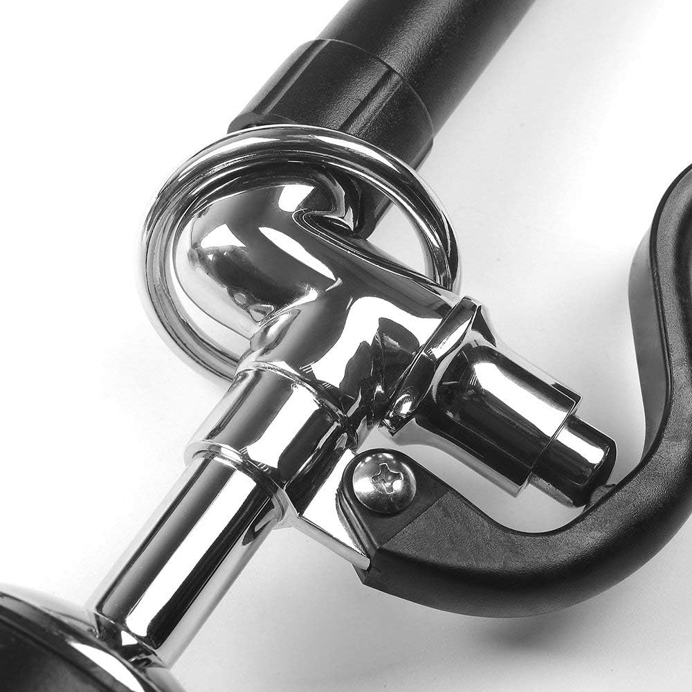 BESTJEEF Pre Rinse Sprayer Commercial Sink Faucet Spray Valve Chrome Finished (Black), (IM-US-KH12)