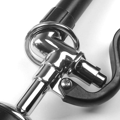BESTJEEF Pre Rinse Sprayer Commercial Sink Faucet Spray Valve Chrome Finished (Black), (IM-US-KH12)