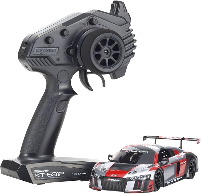 Kyosho 32357RGB Mini-Z Readyset RWD MR04 Audi R8 LLMS 2016 Gray/Red