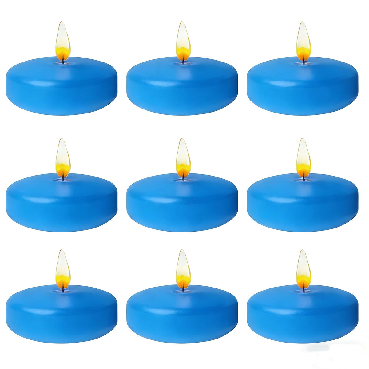 Blue Floating Candles 3 inch 12 Pack - Floating Candles for centerpieces - Wedding Decor - Burning Time 8-10 Hours