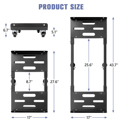 KEDSUM 2000LBS Heavy Duty Moving Dolly with 6 Swivel Wheels, Furniture Dolly with 100% Thicken Steel Frame, Expandable Appliance Dolly Cart Up to 43.6" Wide, All Terrain Used for Building Materials