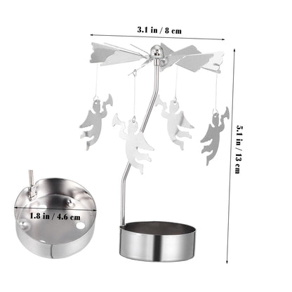 Cabilock 3pcs European Style Metal Carousel Candleholder for Wedding and Home Decoration Romantic Candle Stand for Dining Table Centerpieces Elegant Accent for Gatherings and Parties