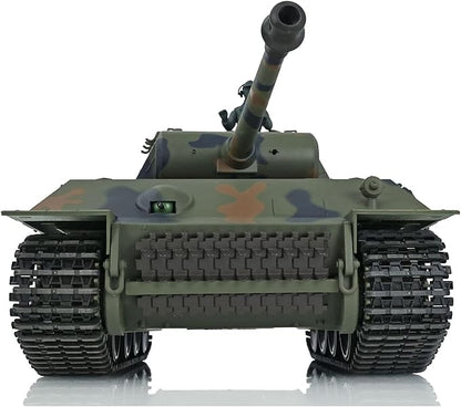 US in Stock 2.4Ghz Heng Long 1/16 7.0 Plastic Ver German Panther V RTR RC Tank 3819 340° Rotating Turret Infrared Combat Idle Smoking Lifting Barrel Light Sound Airsoft Shoot