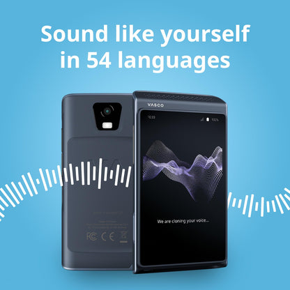 Vasco Translator Q1 | AI Voice Cloning Language Translator Device | 113 Languages | Free Lifetime Internet in Nearly 200 Countries | Mystic Plum