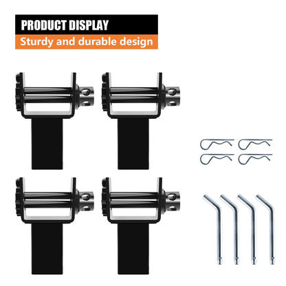 SALUINOKI 4 Pack Trailer Stake Pocket Winch Flatbed, Capacity 16,200 lbs Utility Flatbed Accessories, Compatible with 4 inch Flatbed Winch Straps for 2x4 Stake Pockets