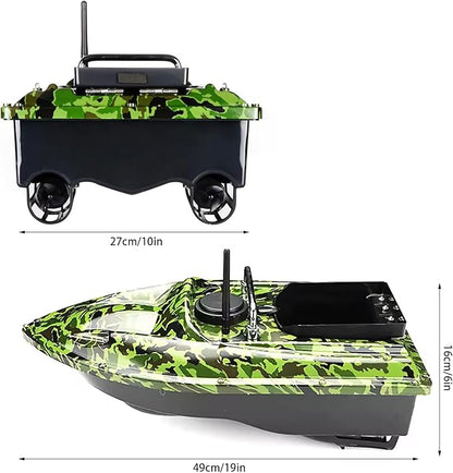 RC Bait Boat for Fishing – 547-Yard Range 2KG Load Auto Return Long Battery Life – Perfect for Carp Fishing (Camo Green)