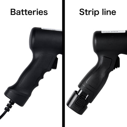RISMANOR Electric Kebab Knife 80W Commercial Shawarma Turkish Knife Slicer Gyro Cutter 2800 RPM with 2 Blades Adjustable Thickness 0-8mm（Batteries，Wave）