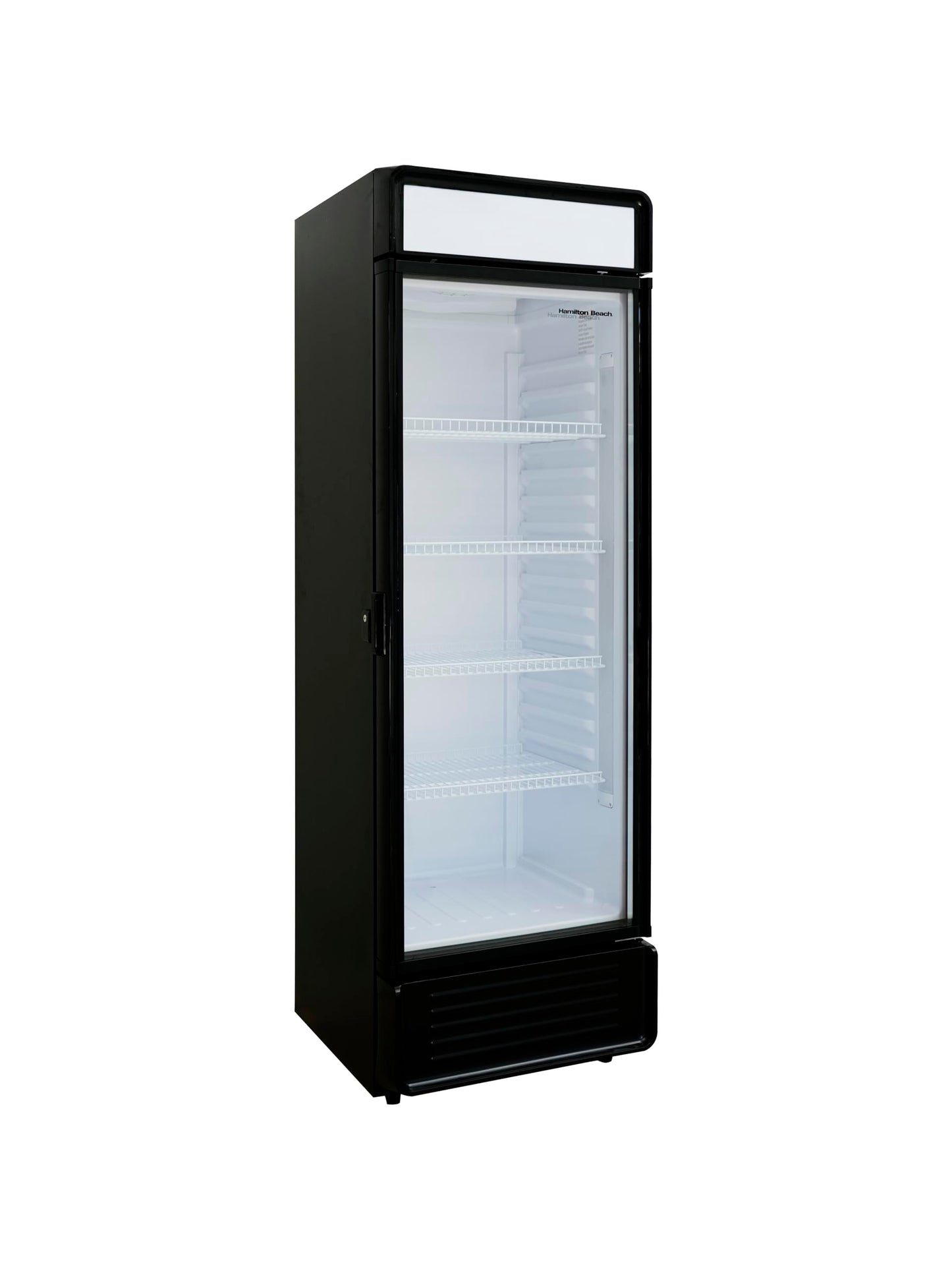 Hamilton Beach, 13.3 Cu. Ft. Commercial Glass Door Display Merchandiser Refrigerator Cooler, ETL, Black