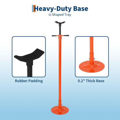 EliteEdge 2 Pack Underhoist Support Stand, 1653 LBS Screw Jack Stand with Adjustable 52"-76" Height, 3/4 Ton Under Hoist Support Stand for Vehicle Lifting & Support