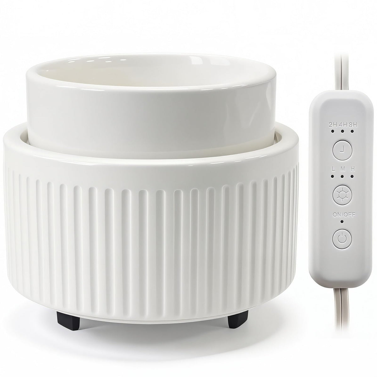 VICTORIA AROMA Ceramic Wax Warmer with Timer, Candle Wax Melter & Wax Burner for Scented Wax Melts, Electric Fragrance Wax Melt Warmer for Home Office Decor Ideal Gift（White）