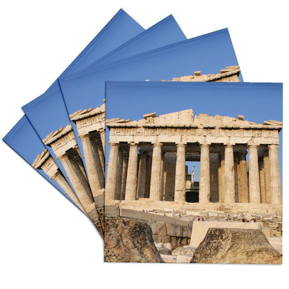3dRose cst_81844_3 Parthenon, Ancient Architecture, AcropoLIs, Athens, Greece EU12 PRI0104 Prisma Ceramic Tile Coasters, Set of 4