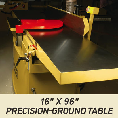 Powermatic 16-Inch Parallelogram Jointer, Helical, 7.5 HP, 230/460V 3Ph (PJ1696)