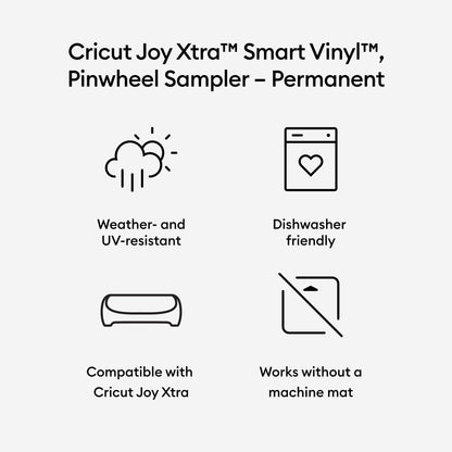 Cricut Joy Xtra Cutting Machine and Smart Vinyl Bundle for Labels, Decals & Custom Projects - Includes Rainbow Permanent Vinyl, Transfer Tape, Tools & Design Guides