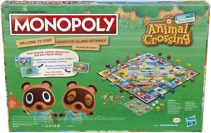 Monopoly Animal Crossing New Horizons Edition Board Game for Kids Ages 8 and Up Fun Game to Play for 2-4 Players Multicolor