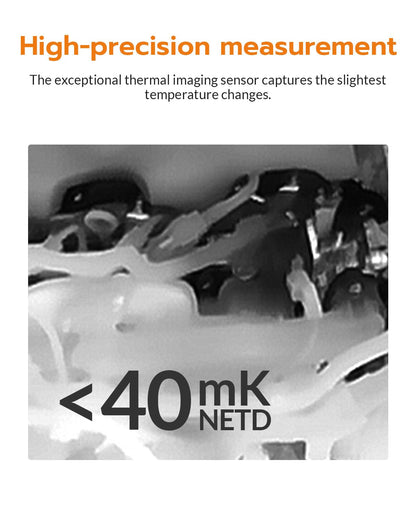 AccuMEMS GT24S Thermal Camera with Thermometer Mode, 320×240 UIRA-IR Enhanced Resolution, 256×192 Native IR, HVAC & Electrical Thermal Imaging Camera with Temp Alarm, -4°F~1202°F, NETD < 40 mK, 25Hz
