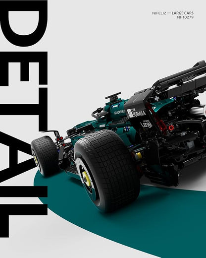 Nifeliz AM24 Formula 1 Racing Car Building Set 1:8 Scale Collectible Set for Adults Authentically Detailed Build and Display Model for Home or Office Décor (2351PCS NF10279)